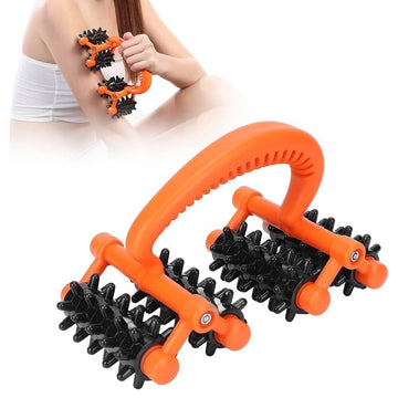 Wheel Massage Roller, Portable Full Body Massage Roller Stimulate Blood Circulation, Relieve Muscle Soreness, Muscle Recovery, Deep Tissue Massager for Legs Back & Arms (Container Product Without Box) - Imported from UK